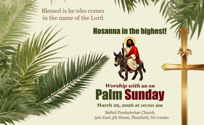 Palm Sunday announcement