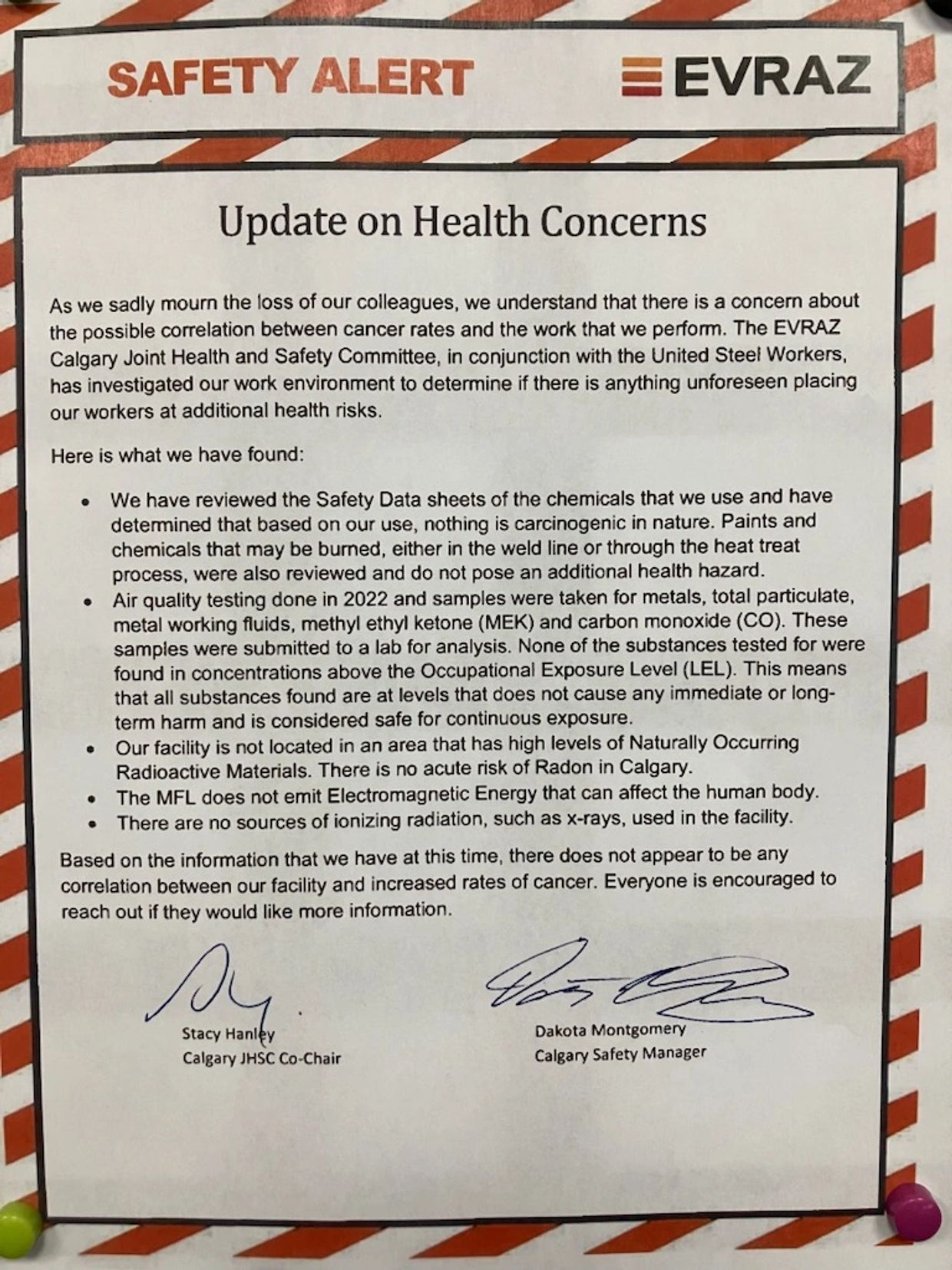 Health & Safety Inquiry October 12, 2023