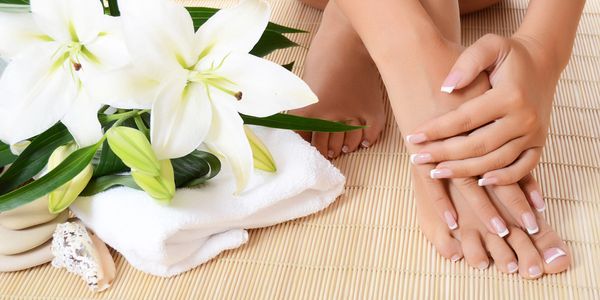 French manicure and pedicure 
