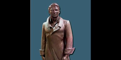 Shipbuilder statue, Alexandria, Michael Curtis sculptor