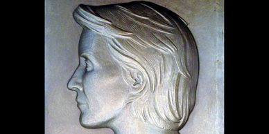 sculpture portrait lady, Michael Curtis sculptor  