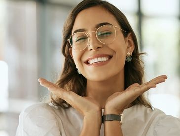 Happy dental patient