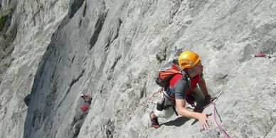 Rock climbing in the Canadian Rockies