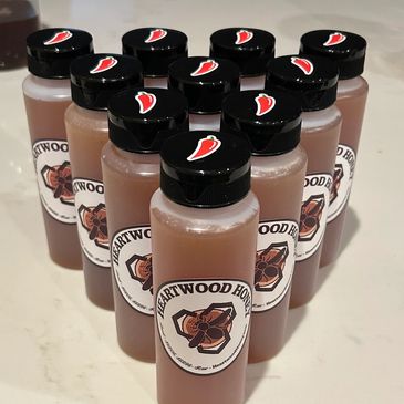 Hot Honey made with Urban Flower honey and Chili de Arbol