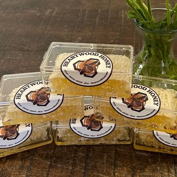 Cut Comb Honey, cut straight from the frame.
