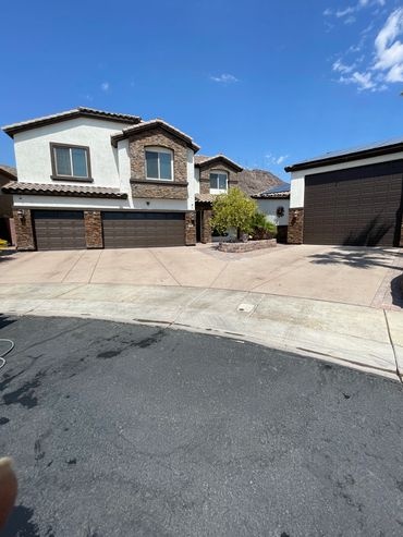 Front facade view of the clean house