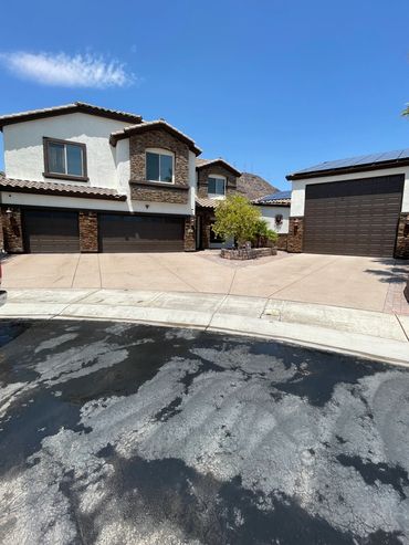 Front facade view of the clean house