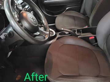 Clean Kia car interior after cleaning.