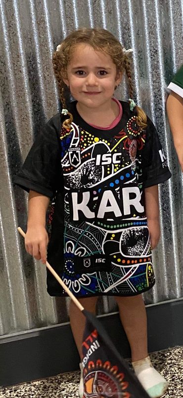 Kyani supporting NRL Indigenous All Stars