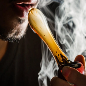 Dirty smoking pipe, dirty glass pipe