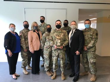 My partnerships team winning Army Medicine’s Wolf Pack Award