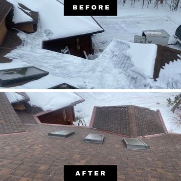 A Before And After Of Roof Clearing