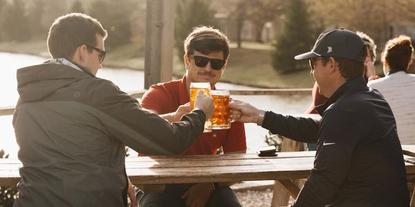 Friends cheer with the best beer in Northwest Arkansas, while enjoying views from our beer garden.