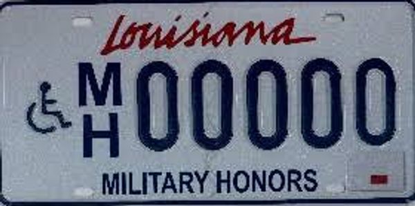 Military honors license plate, disabled veterans license plate, OMV, DMV