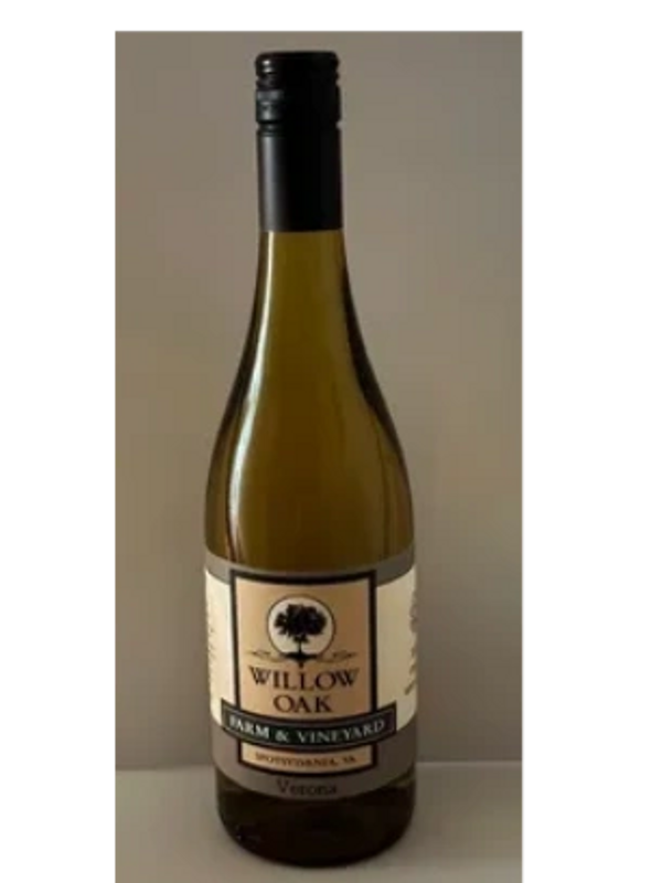 Verona's White is 50% Chardonnay, 45% Petit Manseng, 5% Vidal Blanc grapes aged 6 months in stainles