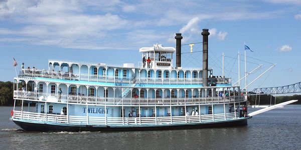 The Riverboat Twilight on the Mississippi River.