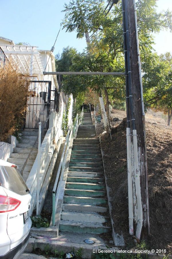The view of the staircase from Williams Place, El Sereno.