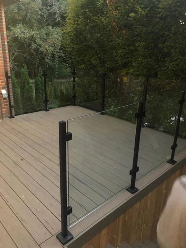 Stainless Steel Post with Tempered Glass System.