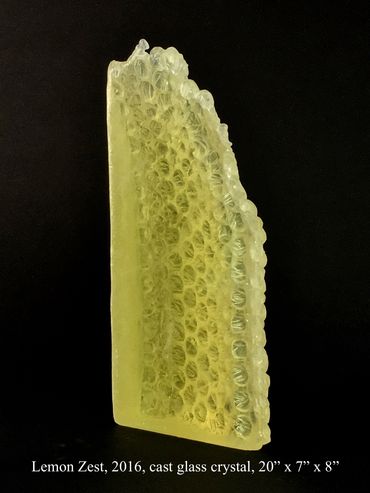 Lemon Zest, 2016, cast glass crystal, 20" x 7" x 8"