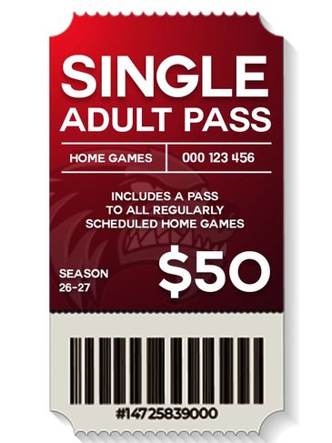 Family passes ticket for home games priced at $85.