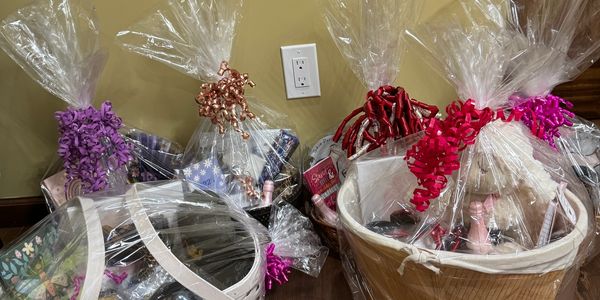 Custom Gift Baskets by EMTS Jan are available upon request. Pre-order anytime. Price Range $50-$150.