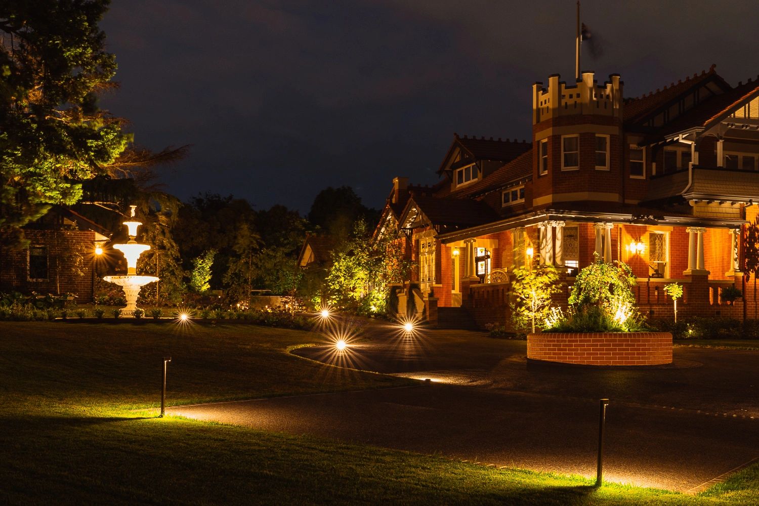 Landscape lighting on a residential property Melbourne