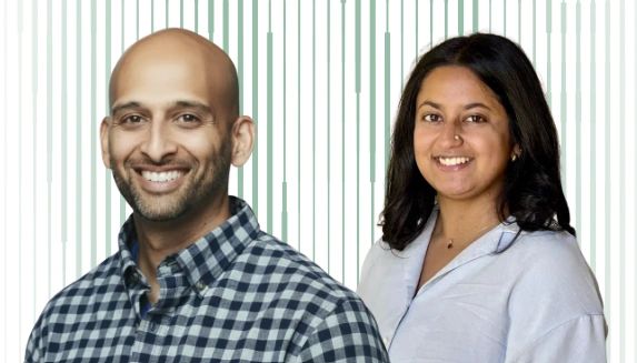 Hamel and Shreya smiling