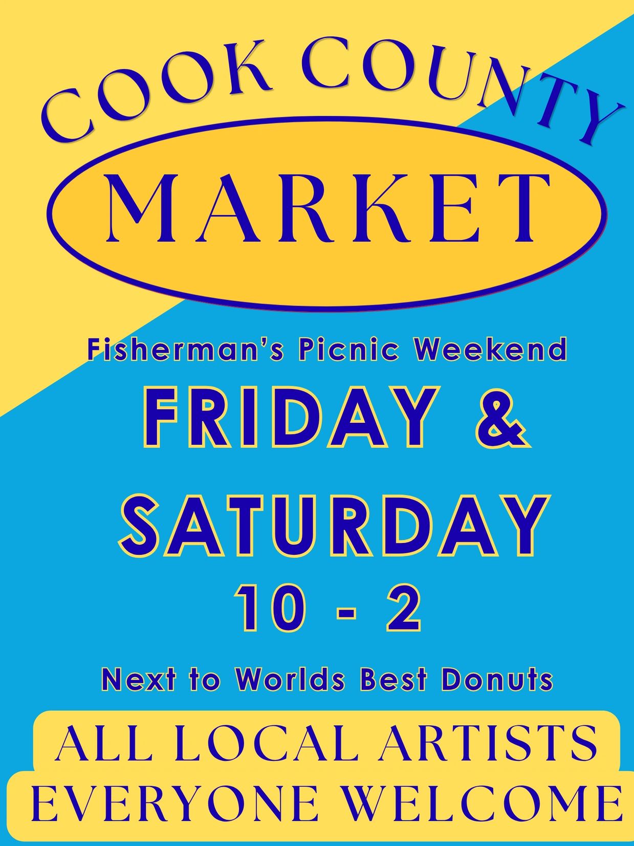 Cook County Market Fisherman's Picnic Weekend event information.