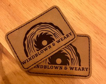 Branded leather hat patches
