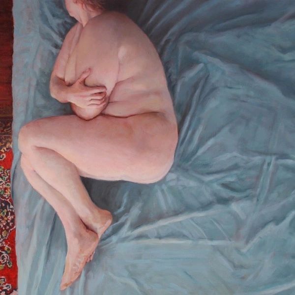 Painting of female figure lying down