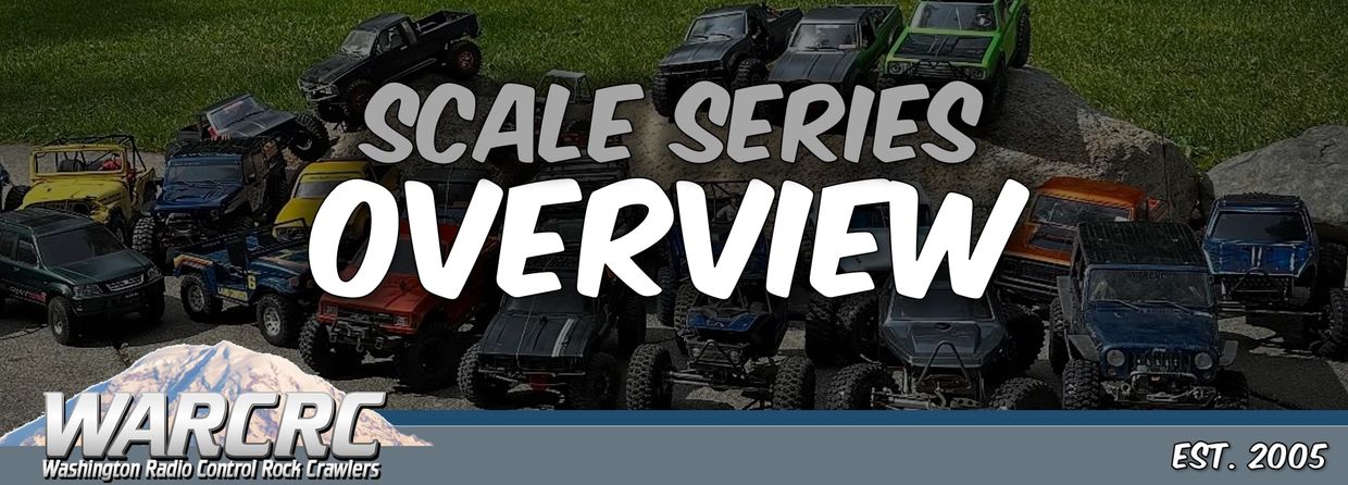Scale Series Overview banner with RC rock crawlers from WARCRC.
