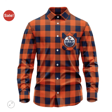 Edmonton Oilers Flannel button down shirt