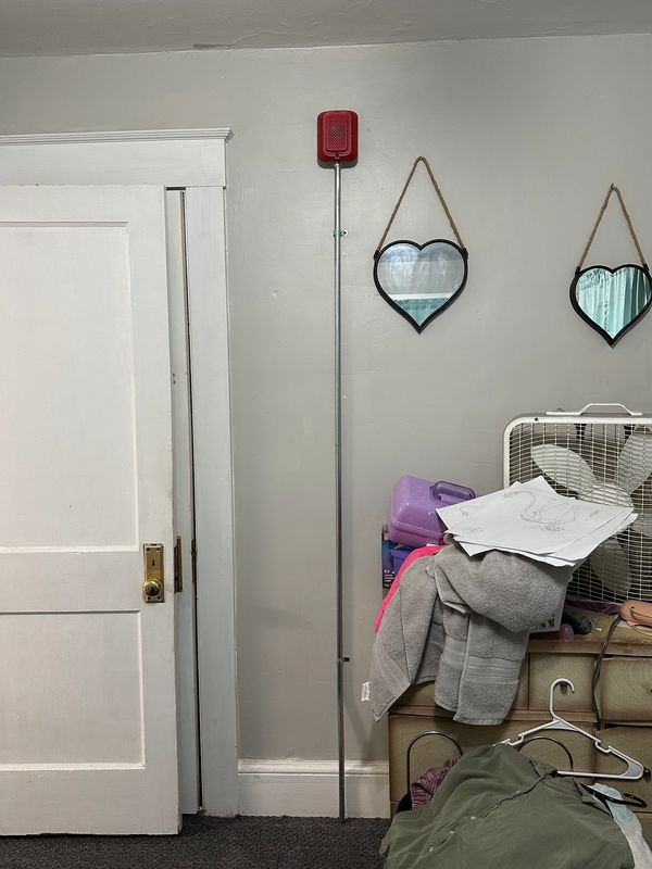 Fire alarm installation in an apartment building. Part of our commercial fire alarm systems services