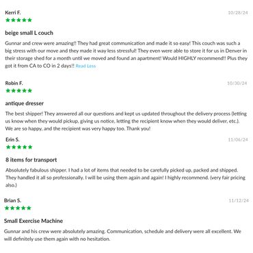 New York City Los Angeles Denver Art Handler Shipper Rippin N Shippin reviews