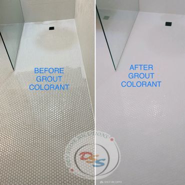 applying grout colourant