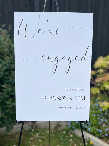 Custom welcome sign, simple and elegant.