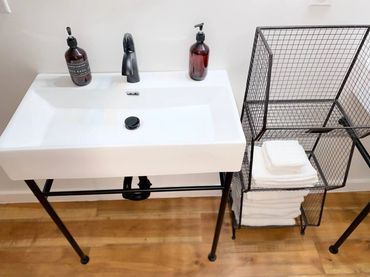 Installation of sink and plumbing