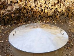 Fire Pit Cpver swirl finish