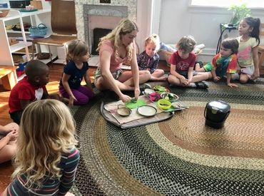 Teaching at the Montessori School of Key West.