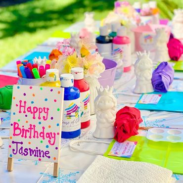 kids ceramic painting party Los Angeles