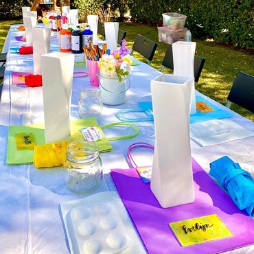 creative ceramic painting party San Fernando Valley