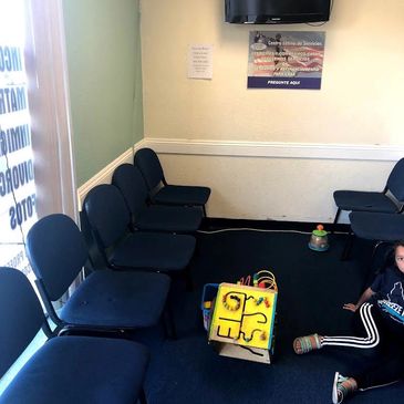 Families are welcome, We have a comfortable waiting area
