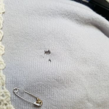 Before: Sweater Moth Hole