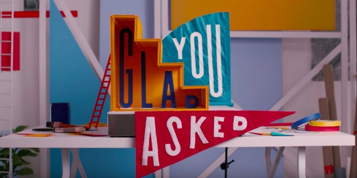 Colorful letters and banners on a table spell out a message of gratitude.