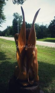 Hand Carved Female Form Sculpture - Sensual Fairy Nake Woman Female Statue Nudity Strength Power