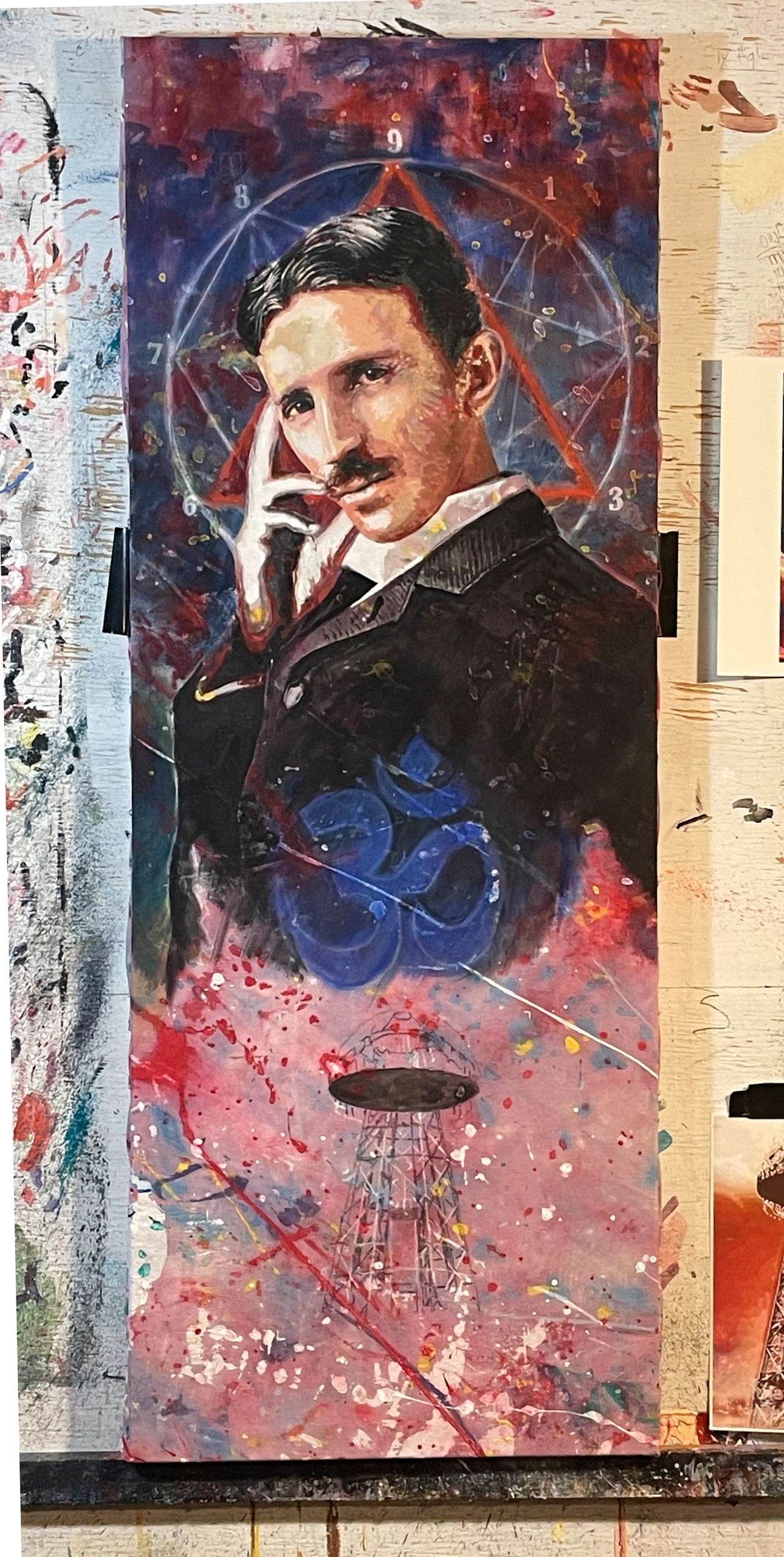 Nikola Tesla original art by T. Noll