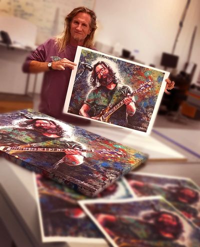 Jerry Garcia Grateful Dead by Tom Noll giclee art prints and original art on canvas music art.