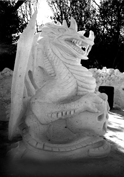 Snow Sculpture at the Wisconsin State Snowsculpting event