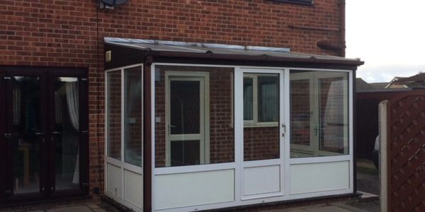 Before a new conservatory was installed