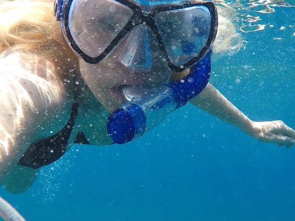 Snorkeling at White Beach. Not a fish to be found! Oia, Santorini